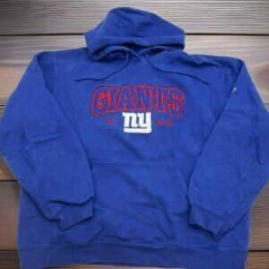 New‎ York Giants Hoodie Men’s XL Blue Red Sweatshirt NFL Reebok Embroidered